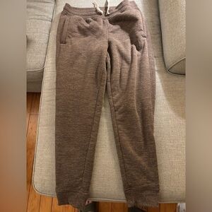 Sherpa lined jogger sweatpants large.